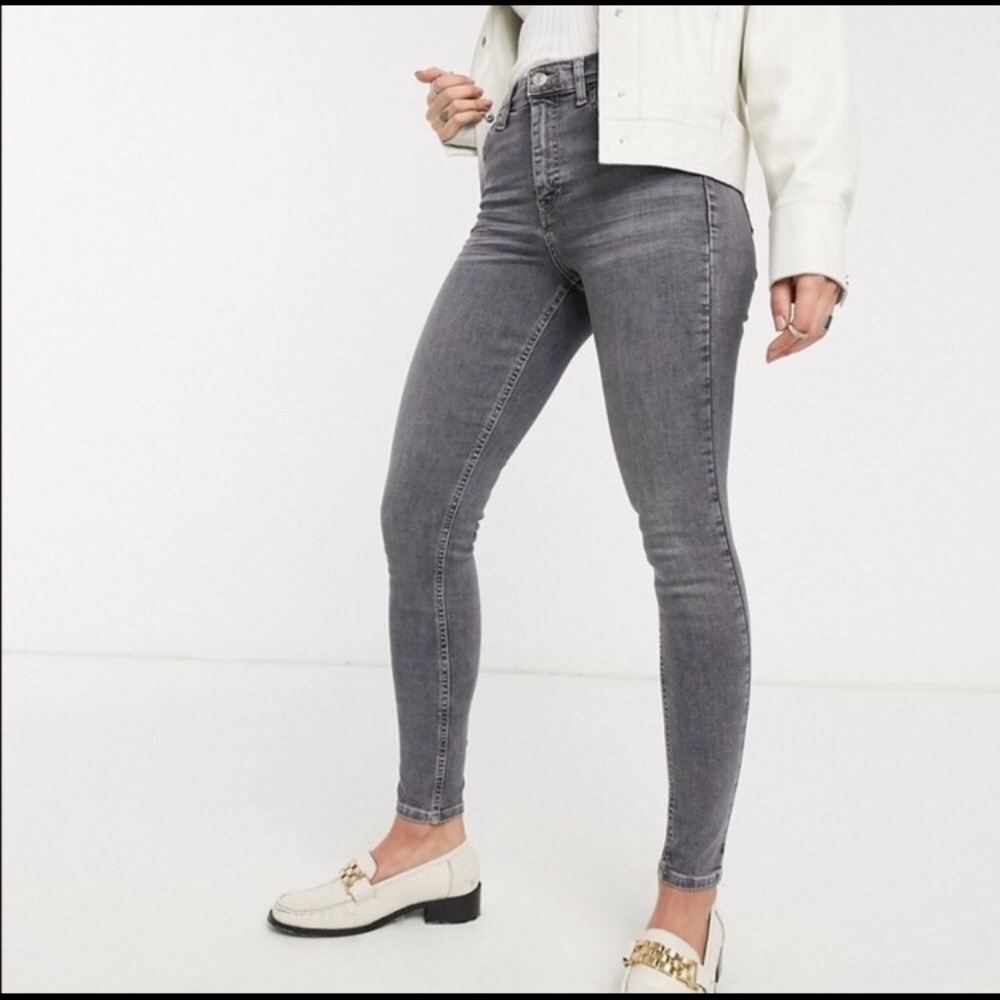 Topshop Jamie High Waist Distressed Moto Jeans
